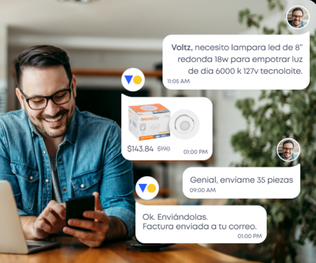 Visual de abastecimiento y comparación para proyectos eléctricos